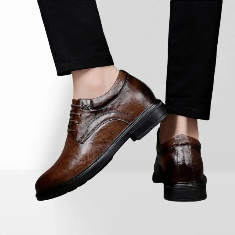 Business Wedding Men Leather Shoes British Formal Elevator Height Increase Insole 6CM Lift Dress Daily Plus Size 35-47 Nous Moda Masculina