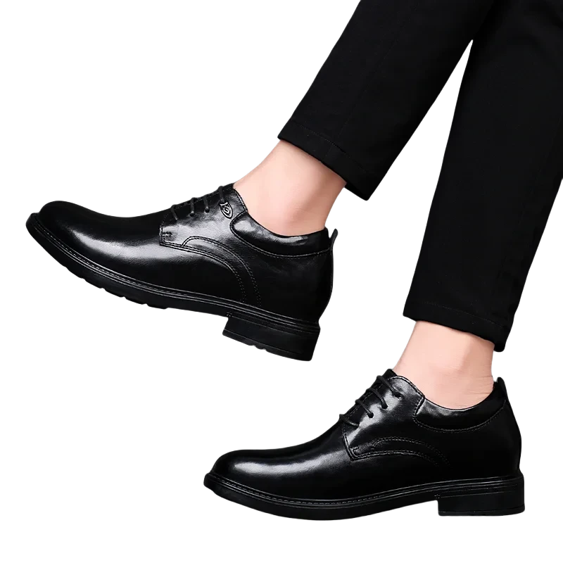 Business Wedding Men Leather Shoes British Formal Elevator Height Increase Insole 6CM Lift Dress Daily Plus Size 35-47 Nous Moda Masculina
