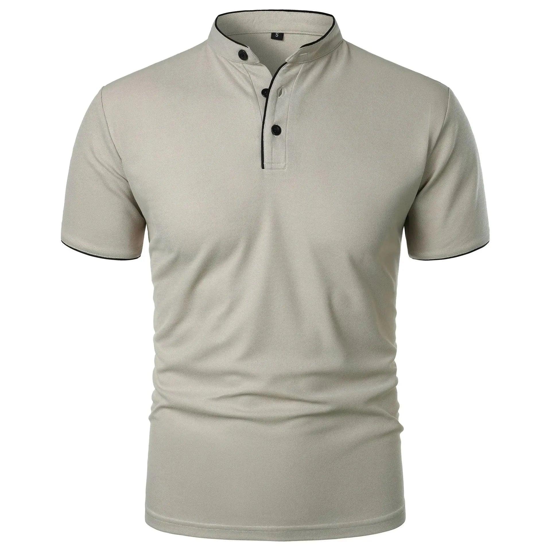 Camisa Casual Polo Basic Italy Camisa Casual Polo Basic Italy Nous Moda Masculina Cinza Claro M