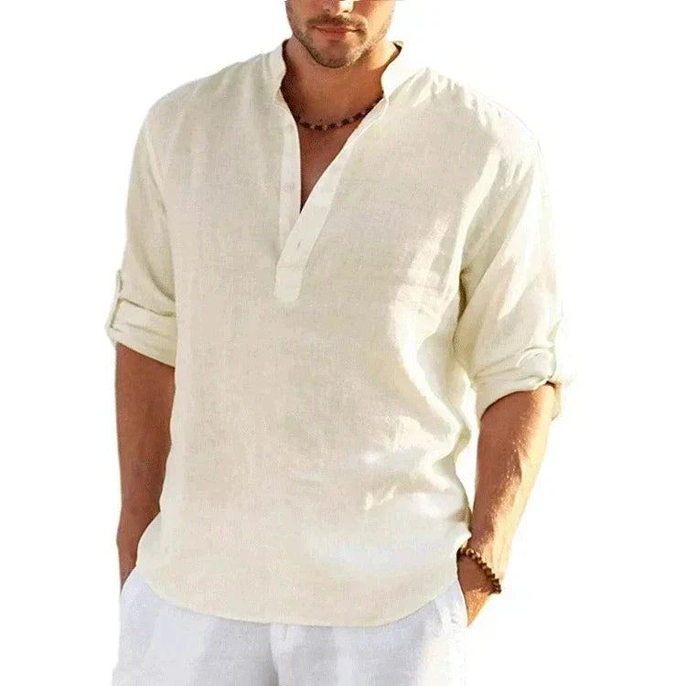 Camisa de Algodão Premium Nous camisa Nous Apricot 4XL