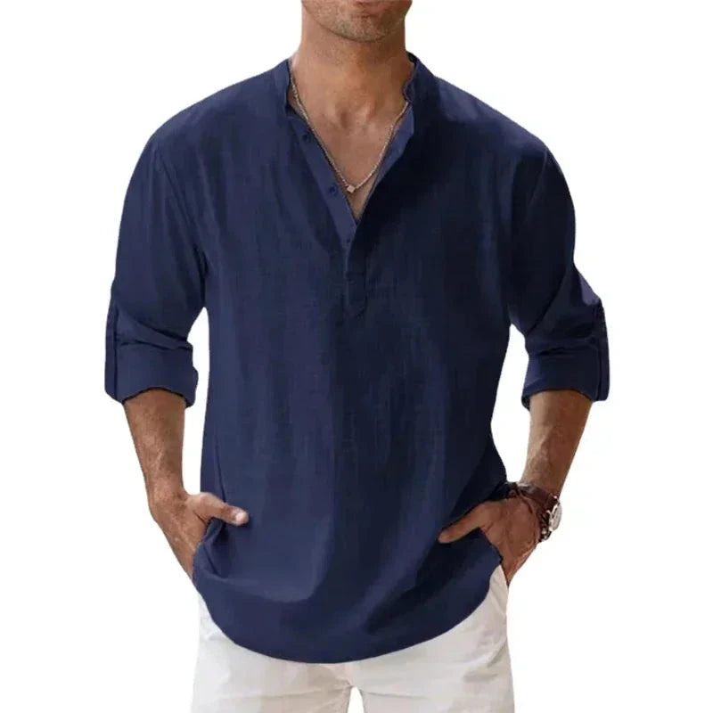 Camisa de Algodão Premium Nous camisa Nous Azul Navy 4XL