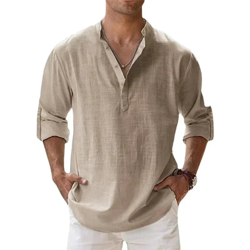 Camisa de Algodão Premium Nous camisa Nous Khaki 4XL