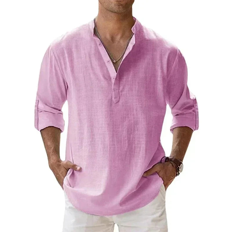 Camisa de Algodão Premium Nous camisa Nous Rosa 4XL