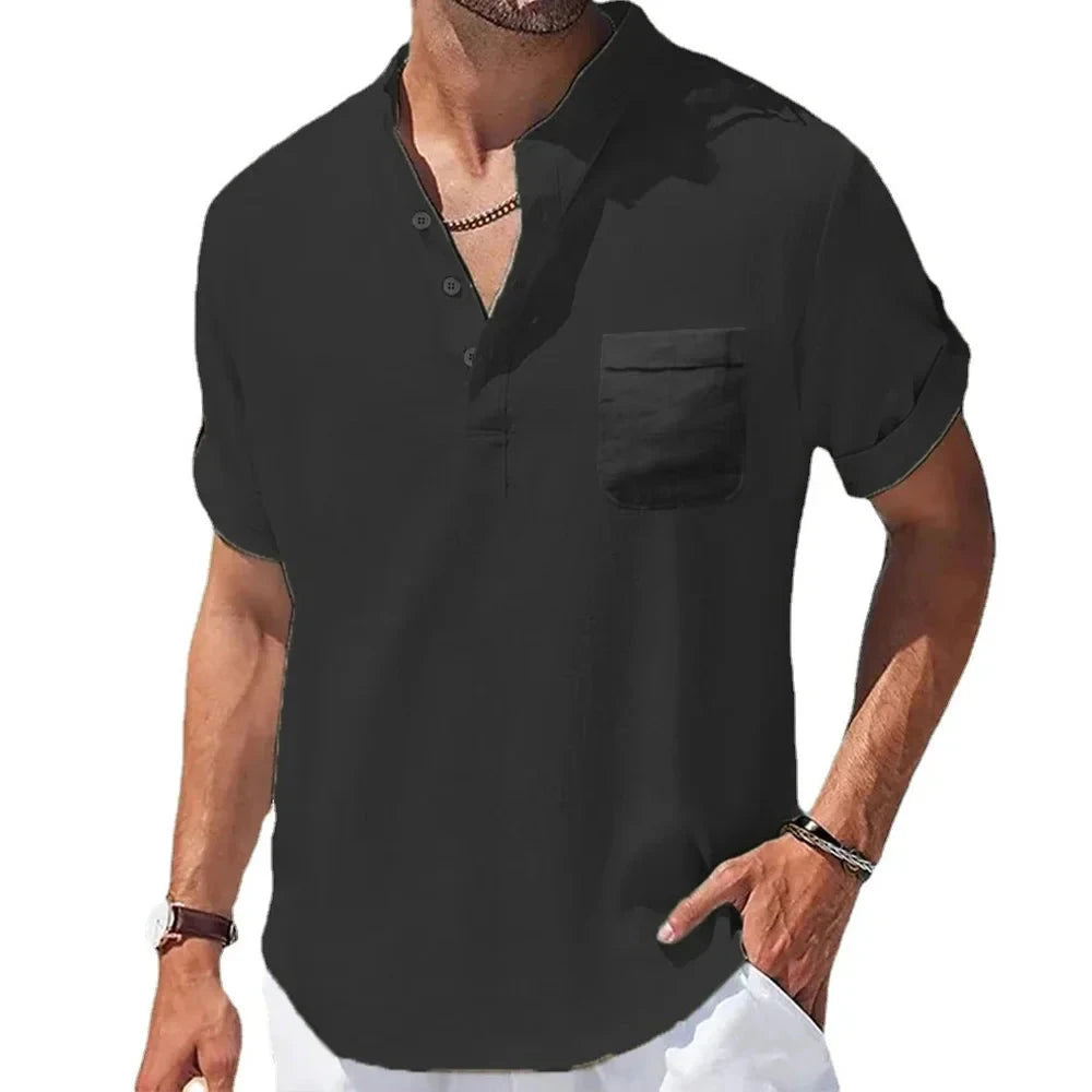 Camisa de Linho Maragogi Camisa de Linho Maragogi Nous Moda Masculina Preto M