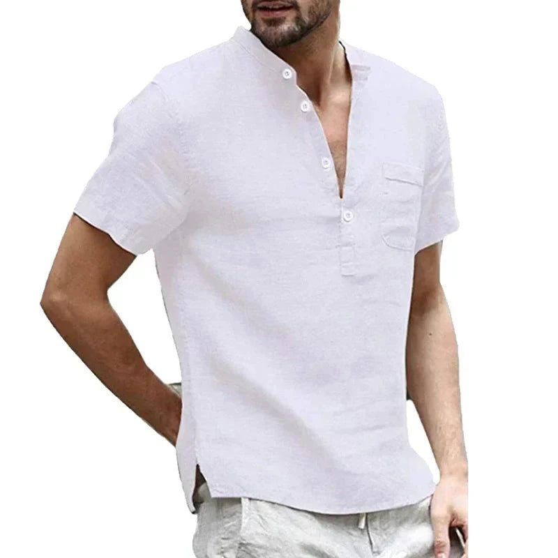 Camisa de Linho Marseille Camisa de Linho Marseille Nous Moda Masculina Branca P