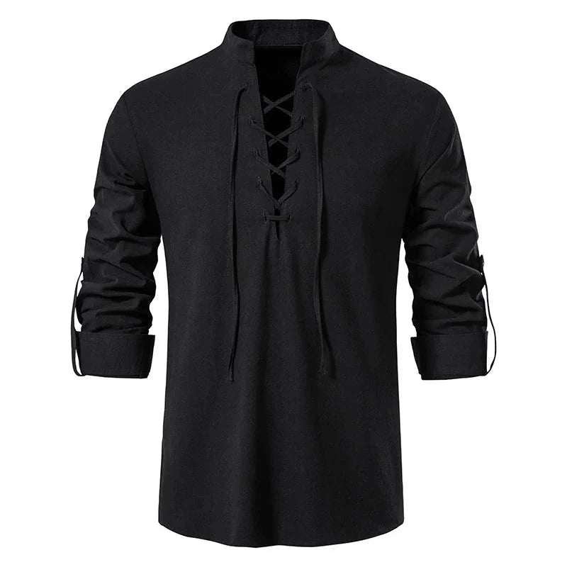 Camisa de Linho Scottish Vintage Camisa de Linho Scottish Vintage VINNCI Store Preto M