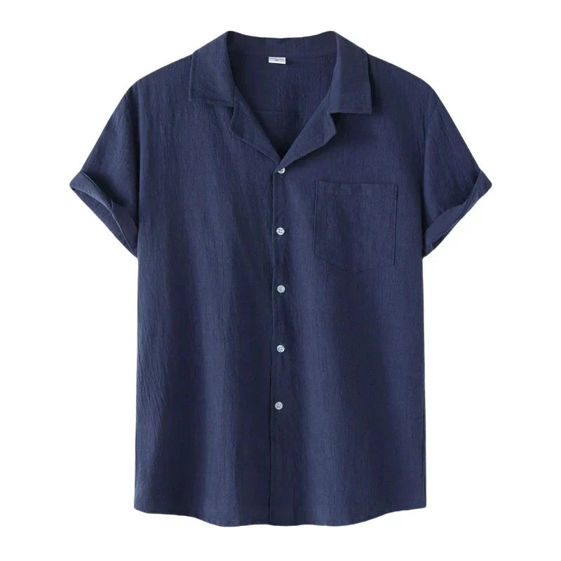 Camisa de Linho Seville Camisa Masculina Harttman HT45 Modern Crest Nous Moda Masculina Azul M