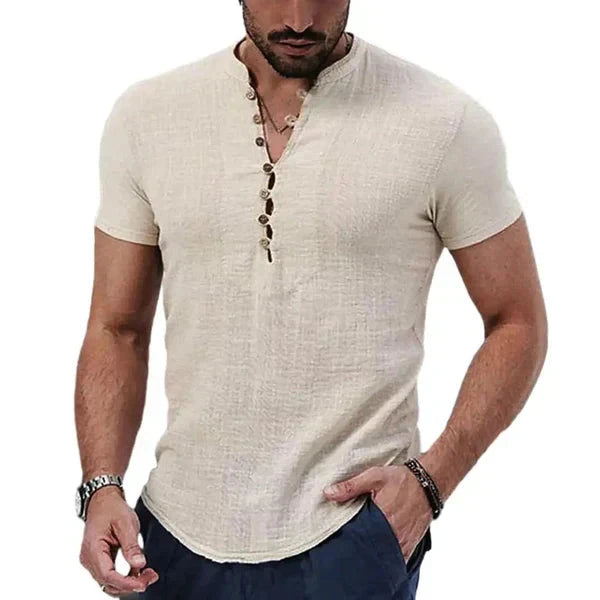 Camisa de Linho Urban Fashion Camisa de Linho Urban Fashion Nous Moda Masculina Bege M