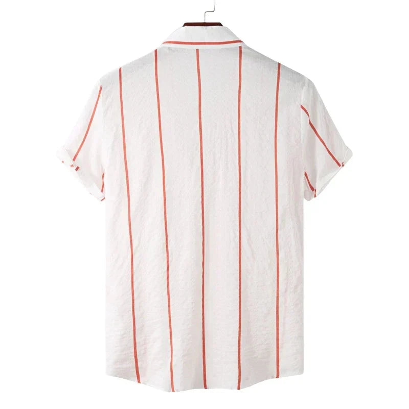 Camisa Listrada Summer Hawaiian Camisa Listrada Summer Hawaiian Nous Moda Masculina