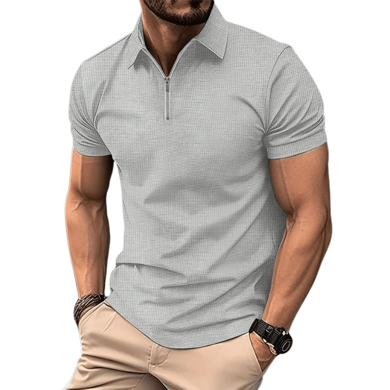 Camisa Polo Streetwear Summer Camisa Polo Streetwear Summer Nous Moda Masculina Cinza M