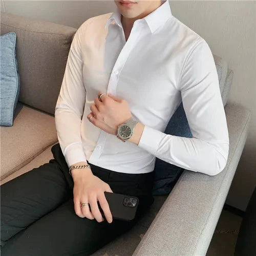 Camisa Social Treend Nous camisa Nous Branco Asian 6XL 95-100KG