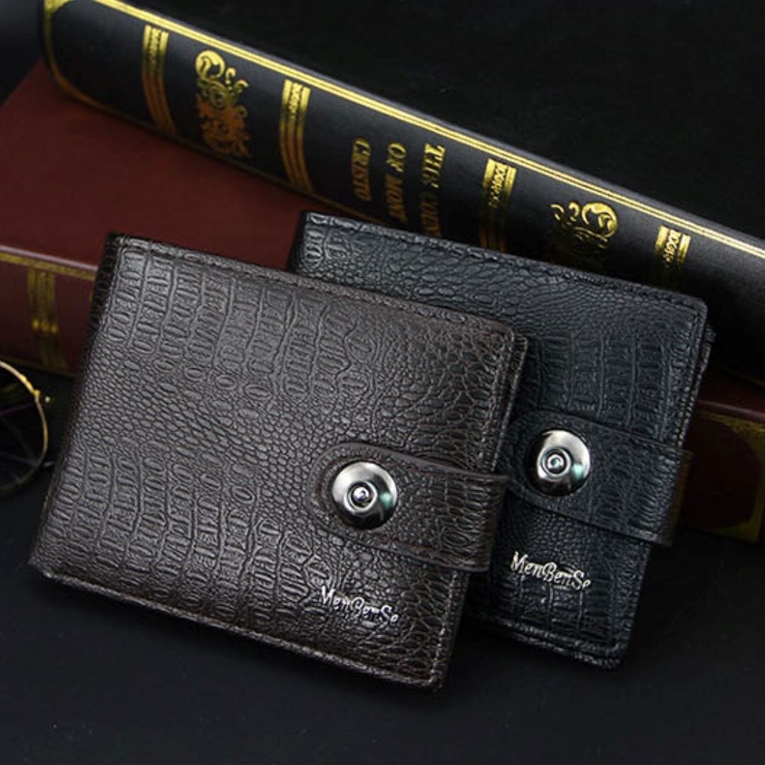 Carteira Masculina de Couro com Botão - Elegance Carteira Masculina de Couro com Botão - Elegance Nous Moda Masculina