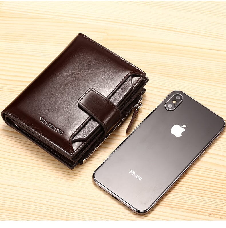 Carteira Masculina de Couro Manbag Carteira Masculina de Couro Manbag Nous Moda Masculina