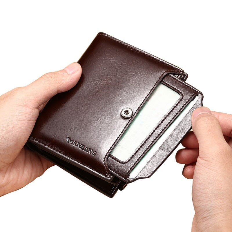 Carteira Masculina de Couro Manbag Carteira Masculina de Couro Manbag Nous Moda Masculina