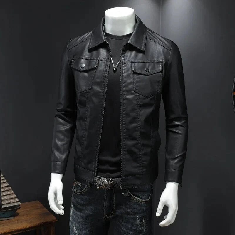 Jaqueta de Couro CLASSDIM Jaquetas Nous Moda Masculina