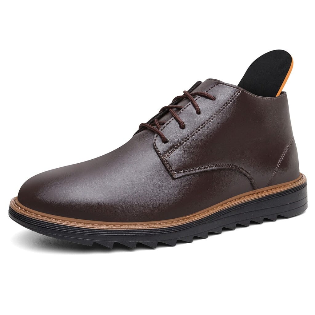 Kit Sapato Social Boat + Cinto + Carteira Marrom Café Confortável Kit Sapato Social Boat + Cinto + Carteira Marrom Café Confortável Nous Moda Masculina