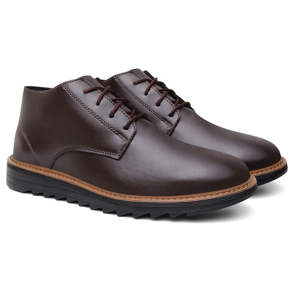 Kit Sapato Social Boat + Cinto + Carteira Marrom Café Confortável Kit Sapato Social Boat + Cinto + Carteira Marrom Café Confortável Nous Moda Masculina