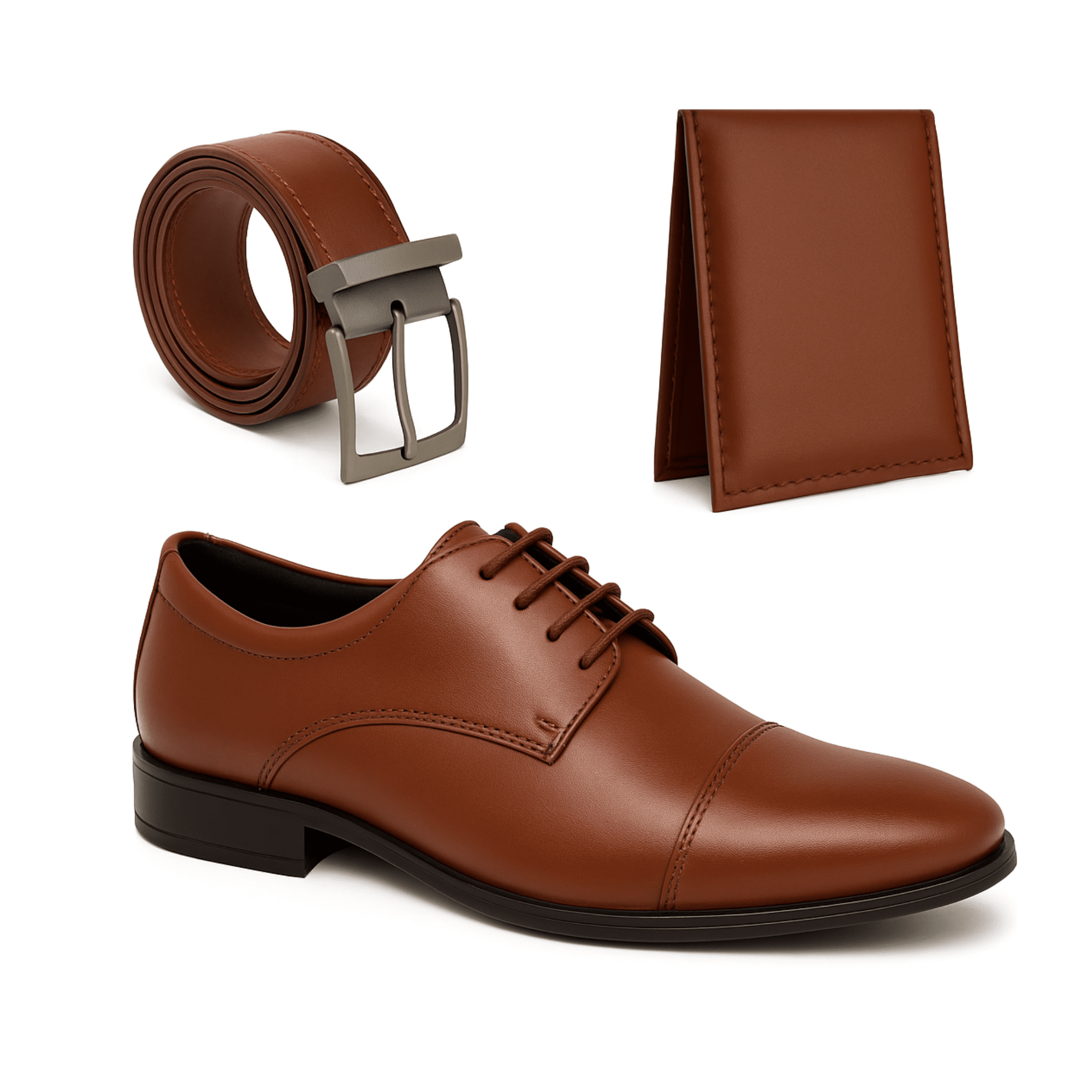 Kit Sapato Social Masculino + Cinto + Carteira Broove Kit Sapato Social Masculino + Cinto + Carteira Broove Nous Moda Masculina Marrom 37