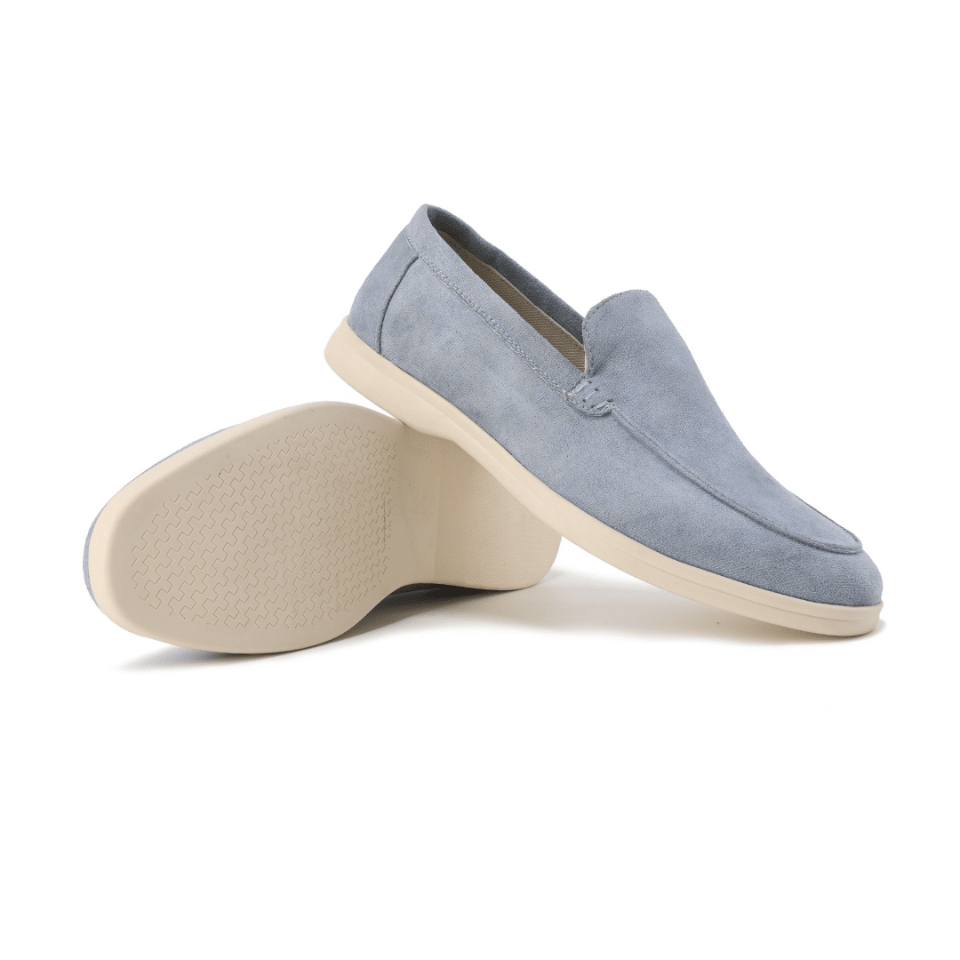 Mocassim Old Money de Camurça Masculino Vinnci Mocassim Old Money de Camurça Masculino Vinnci Nous Moda Masculina Azul 37