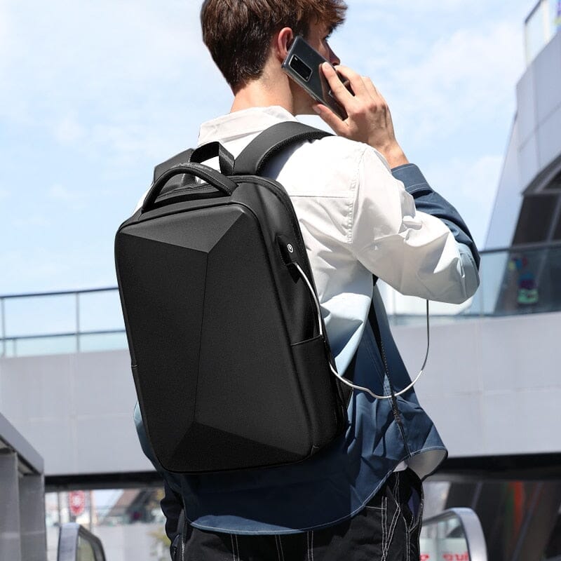 Mochila Executiva Fenruen - Notebook 14`, Expansível, Impermeável e Porta USB Mochila Executiva Fenruen Nous Moda Masculina