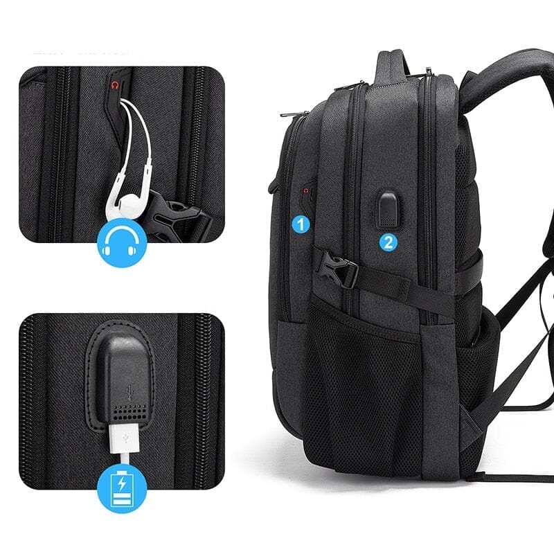 Mochila Executiva Michigan - Notebook 17`, Impermeável e Porta USB Mochila Executiva Michigan Nous Moda Masculina