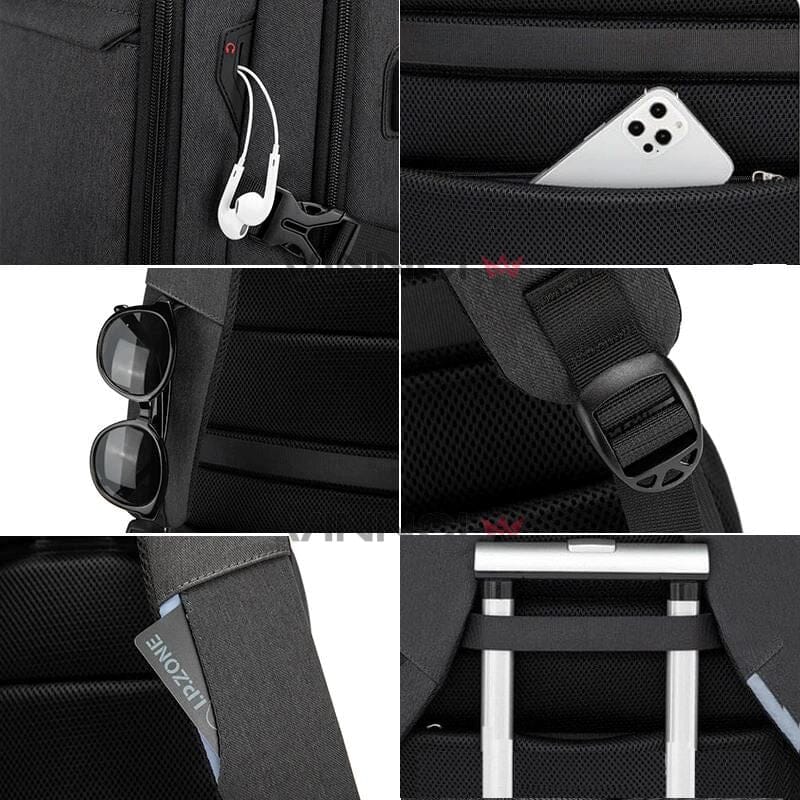 Mochila Executiva Michigan - Notebook 17`, Impermeável e Porta USB Mochila Executiva Michigan Nous Moda Masculina