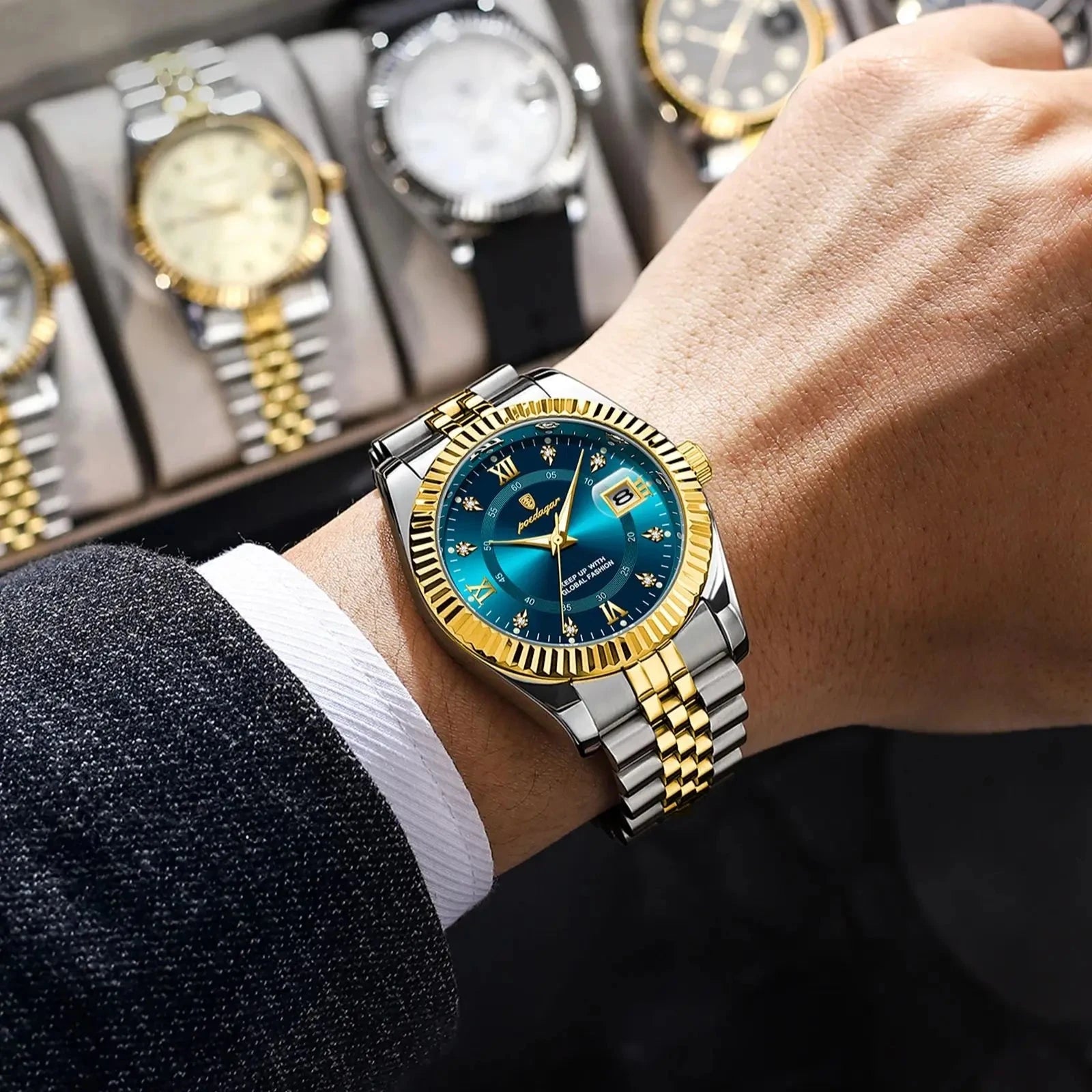 Relógio Submarine Nous Aprova d' água relogios Nous Moda Masculina