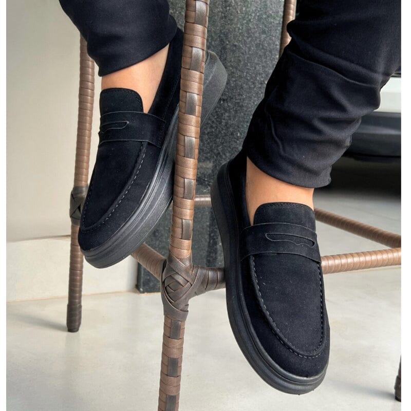 Sapato Oxford Brogue Masculino Loafer Mocassim Sapato Oxford Brogue Masculino Loafer Mocassim Nous Moda Masculina Preto/Preto 37