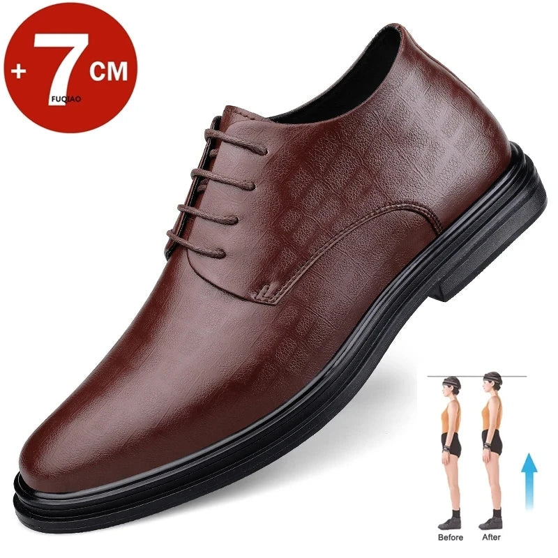Sapato Social Masculino 7cm Mais Alto Groove Sapato Social Masculino 7cm Mais Alto Groove Nous Moda Masculina Marrom 37