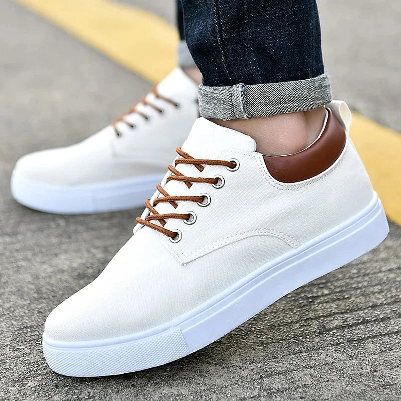 Tênis Casual Fashion Canvas Tênis Casual Fashion Canvas Nous Moda Masculina Branco 37