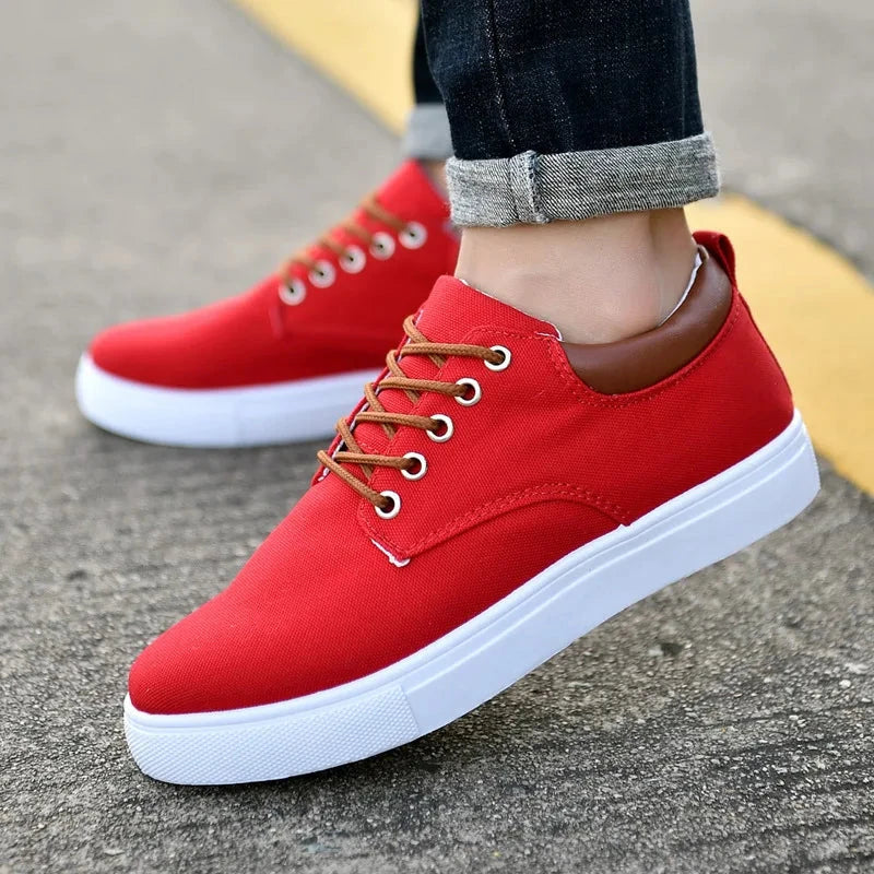 Tênis Casual Fashion Canvas Tênis Casual Fashion Canvas Nous Moda Masculina Vermelho 37