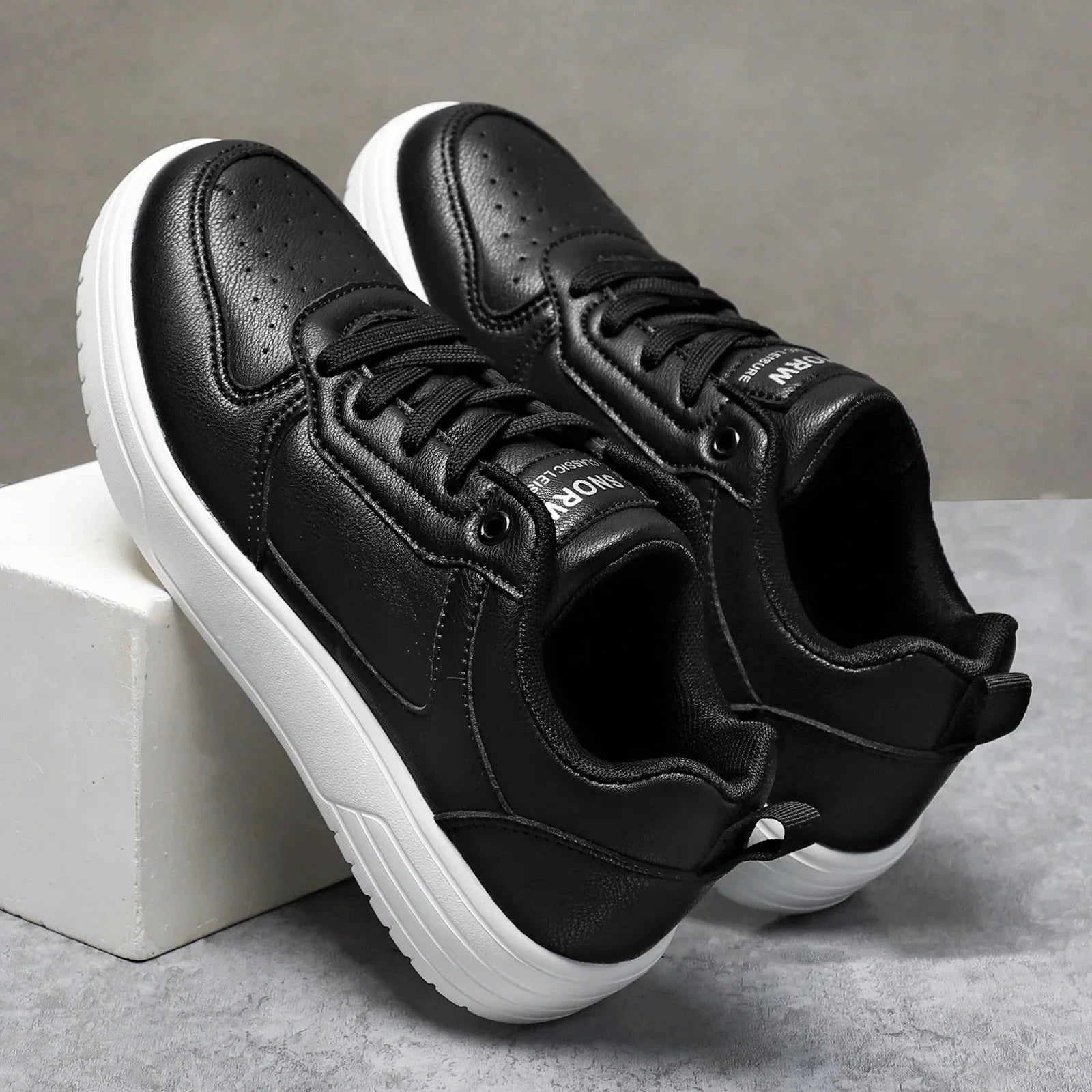 Tênis Masculino Basic Comfort Tênis Masculino Basic Comfort Nous Moda Masculina Preto 35