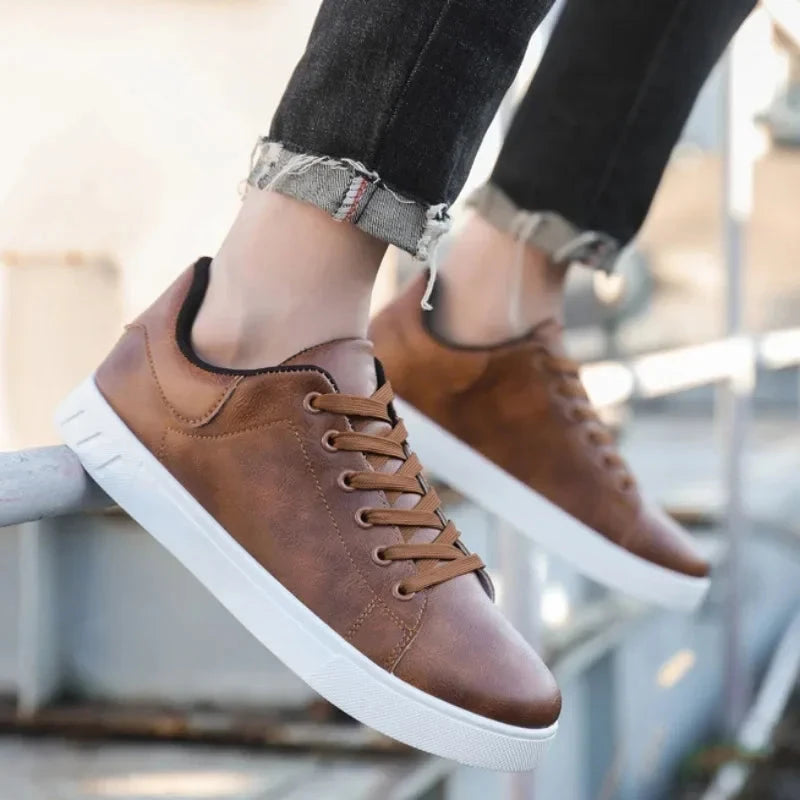 Tênis Masculino de Couro Elegance Tênis Masculino de Couro Elegance Nous Moda Masculina