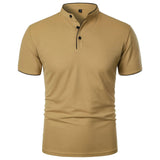 Camisa Casual Polo Basic Italy Camisa Casual Polo Basic Italy Nous Moda Masculina Caqui 3G 