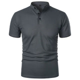 Camisa Casual Polo Basic Italy Camisa Casual Polo Basic Italy Nous Moda Masculina Cinza Escuro M 