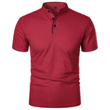 Camisa Casual Polo Basic Italy Camisa Casual Polo Basic Italy Nous Moda Masculina Vermelho 3G 