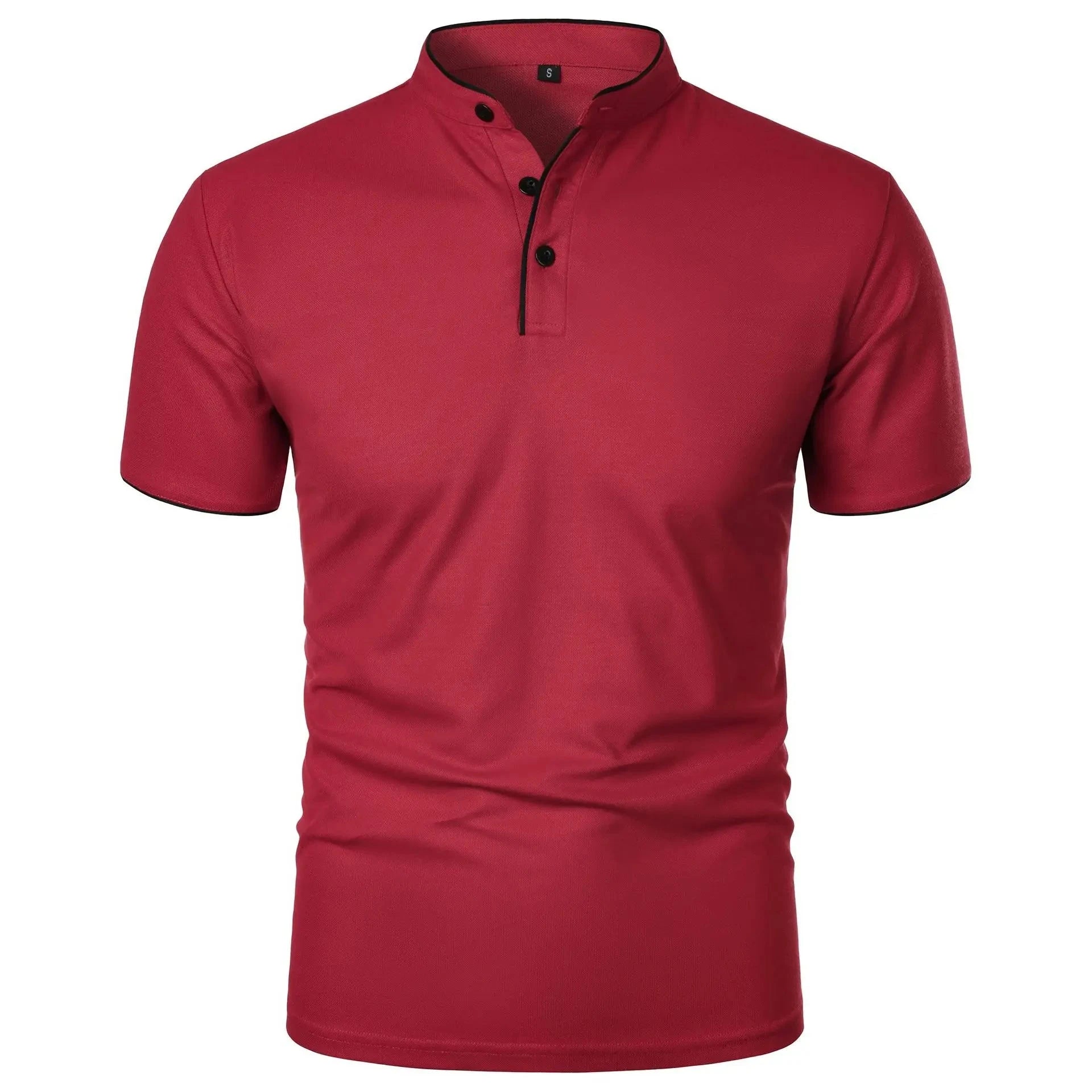 Camisa Casual Polo Basic Italy Camisa Casual Polo Basic Italy Nous Moda Masculina Vermelho 3G 