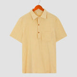 Camisa Casual Retrô Streetwear Camisa Casual Retrô Streetwear Nous Moda Masculina Amarela M 