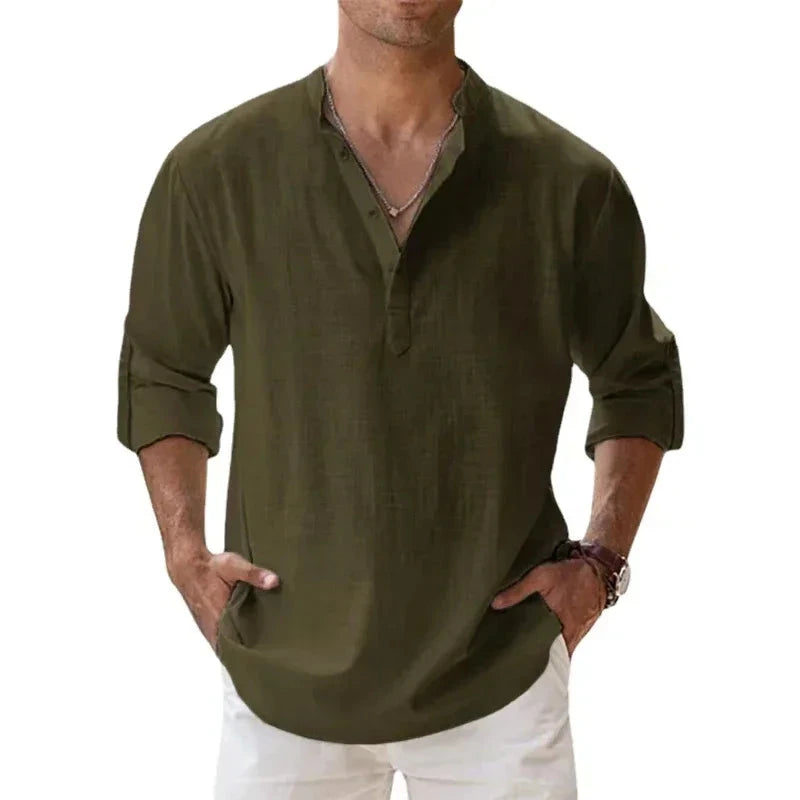 Camisa de Algodão Premium Nous camisa Nous Verde Militar 4XL 