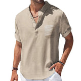 Camisa de Linho Maragogi Camisa de Linho Maragogi Nous Moda Masculina Caqui M 