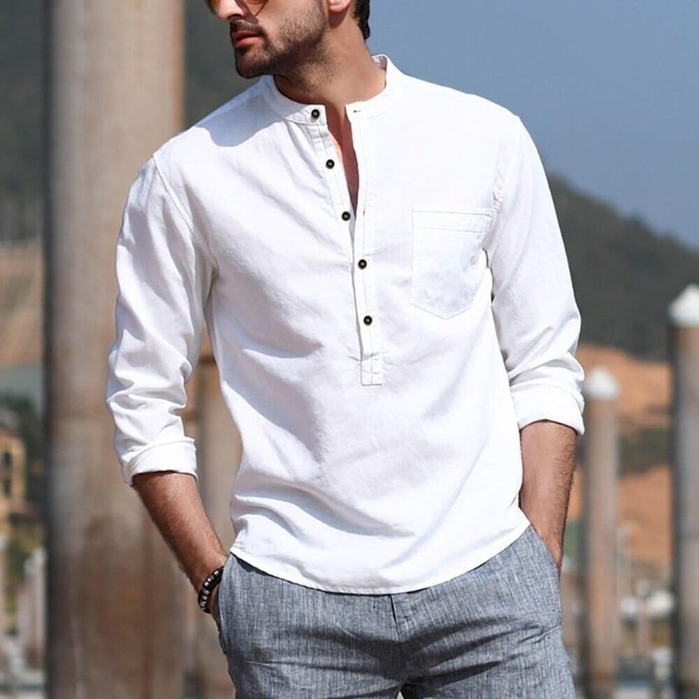 Camisa de Linho Premium Summer Camisa de Linho Premium Summer Nous Moda Masculina 