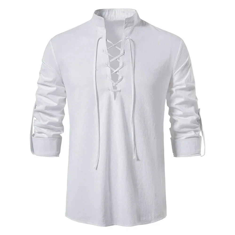 Camisa de Linho Scottish Vintage Camisa de Linho Scottish Vintage VINNCI Store Branco M 