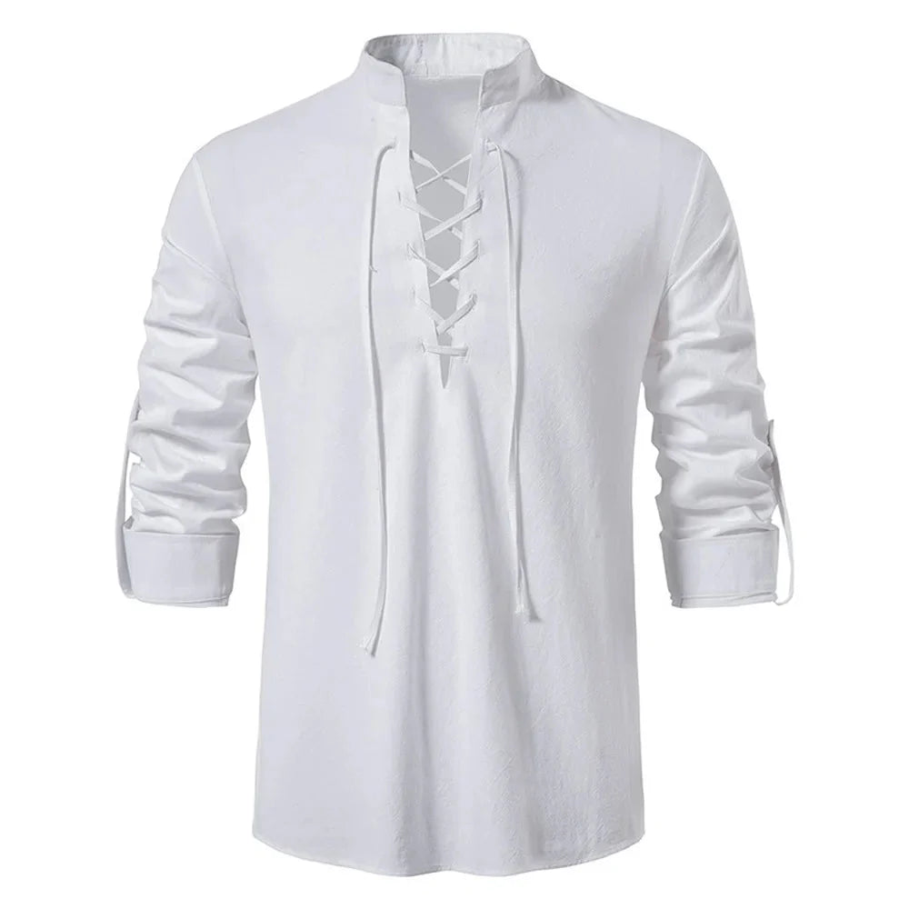 Camisa de Linho Scottish Vintage Camisa de Linho Scottish Vintage VINNCI Store Branco M 