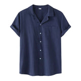 Camisa de Linho Seville Camisa Masculina Harttman HT45 Modern Crest Nous Moda Masculina Azul M 