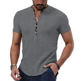 Camisa de Linho Urban Fashion Camisa de Linho Urban Fashion Nous Moda Masculina Cinza M 