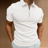 Camisa Polo com Zíper France Camisa Polo com Zíper France Nous Moda Masculina Branca M 