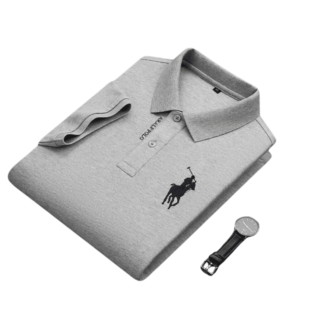 Camiseta Polo Manga Comprida Kratos camisa Nous Cinza P 