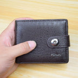 Carteira Masculina de Couro com Botão - Elegance Carteira Masculina de Couro com Botão - Elegance Nous Moda Masculina 