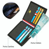 Carteira Masculina de Couro Vision Denim Carteira Masculina de Couro Vision Denim Nous Moda Masculina 