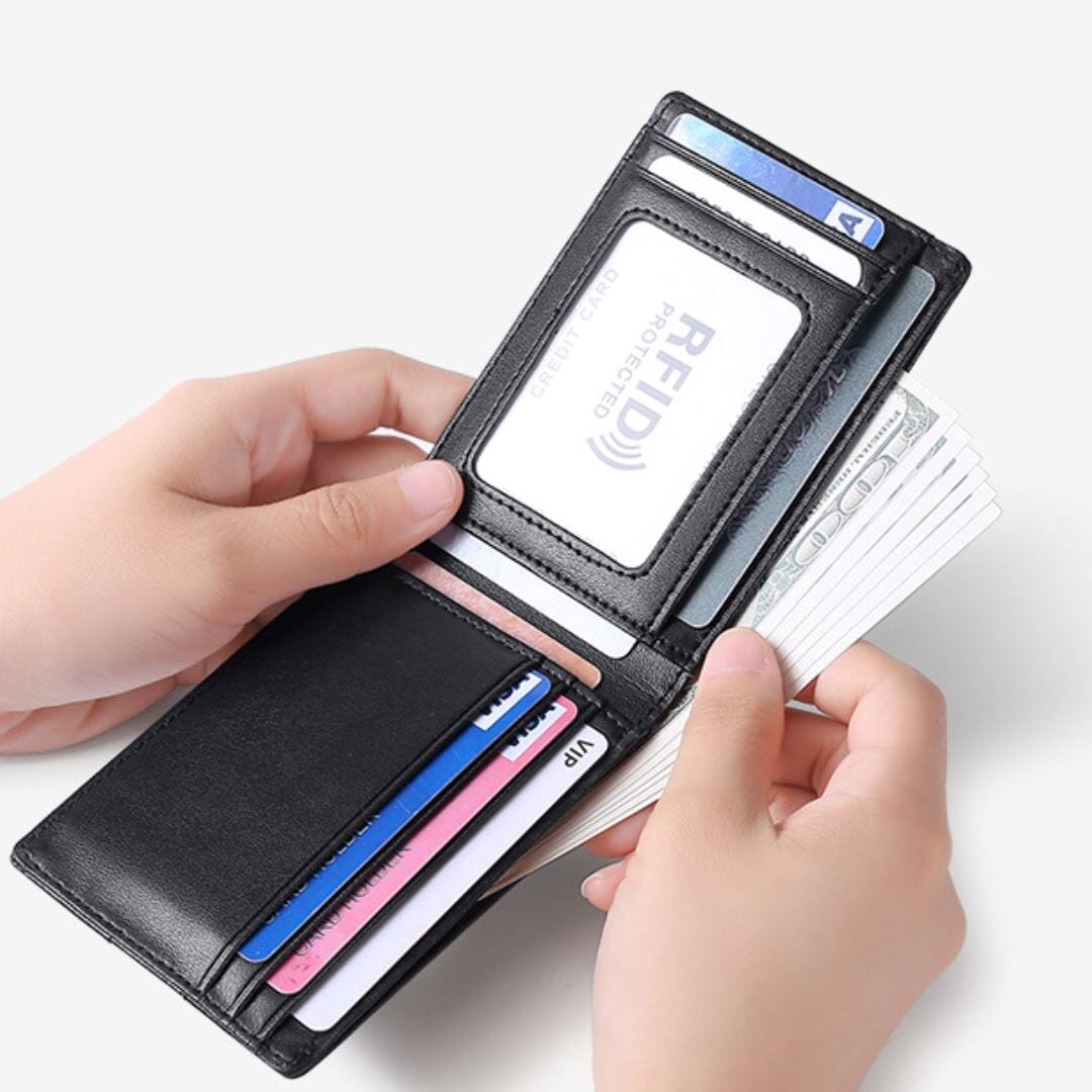 Carteira Slim de Couro Carteira Slim de Couro Nous Moda Masculina 